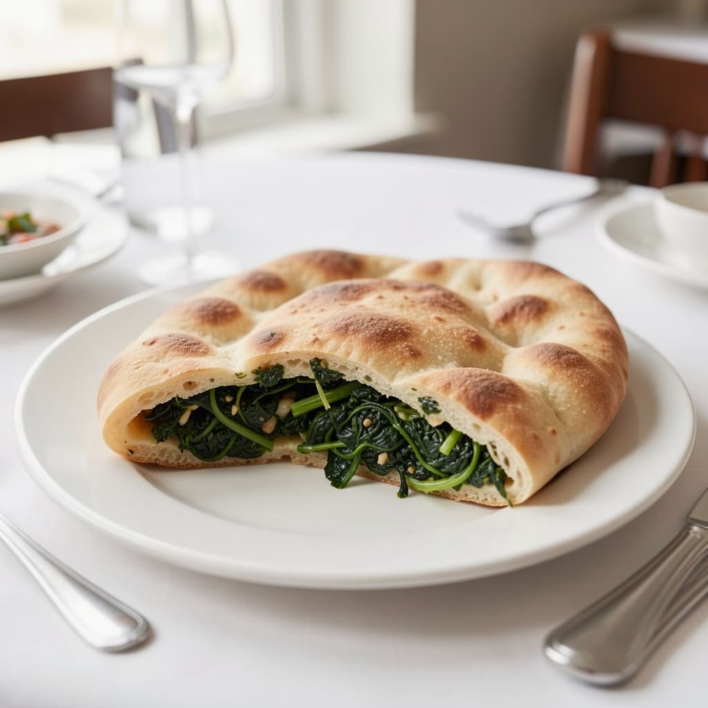 Stuffed Spinach Naan